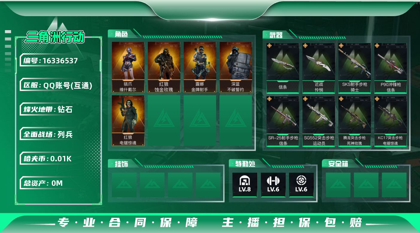 SJZQM431380三角洲行动账号详情图3