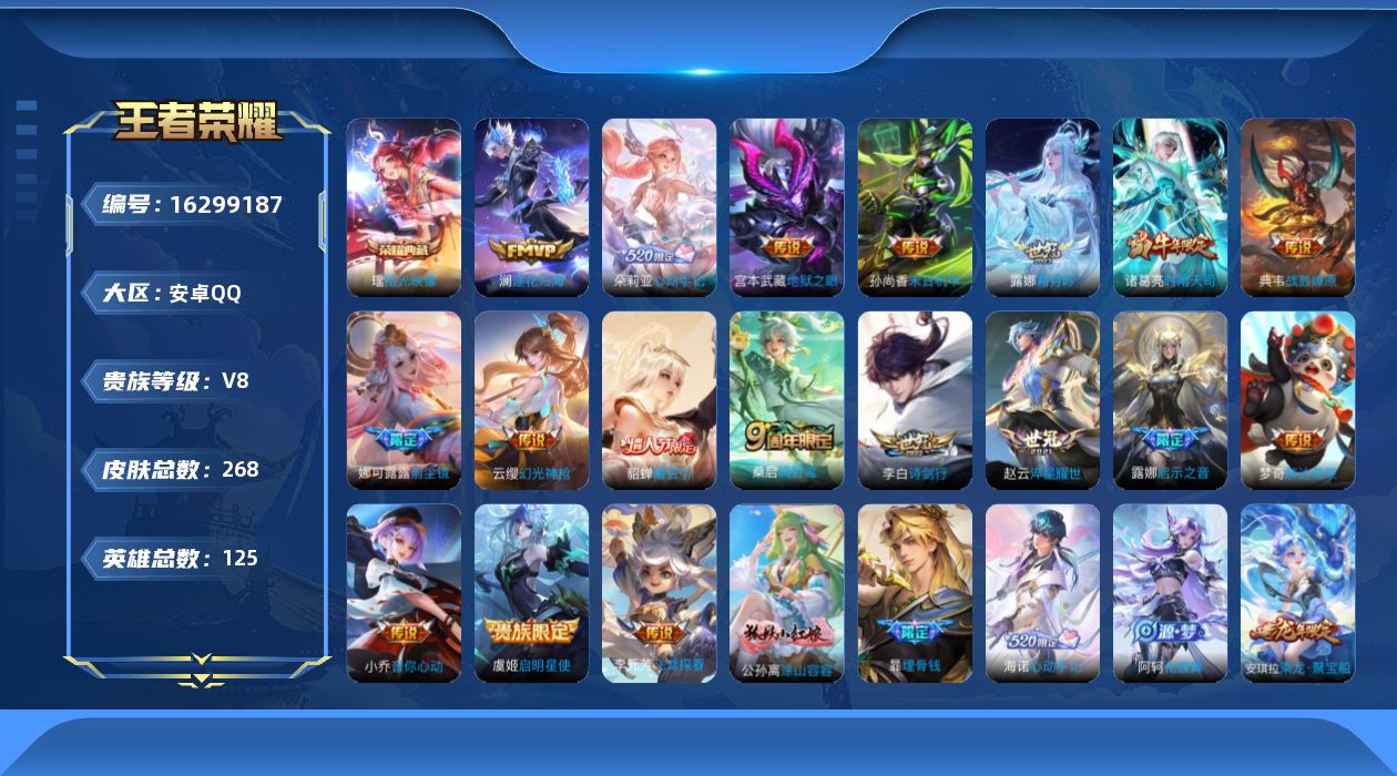 WZQM4107408王者荣耀账号详情图13