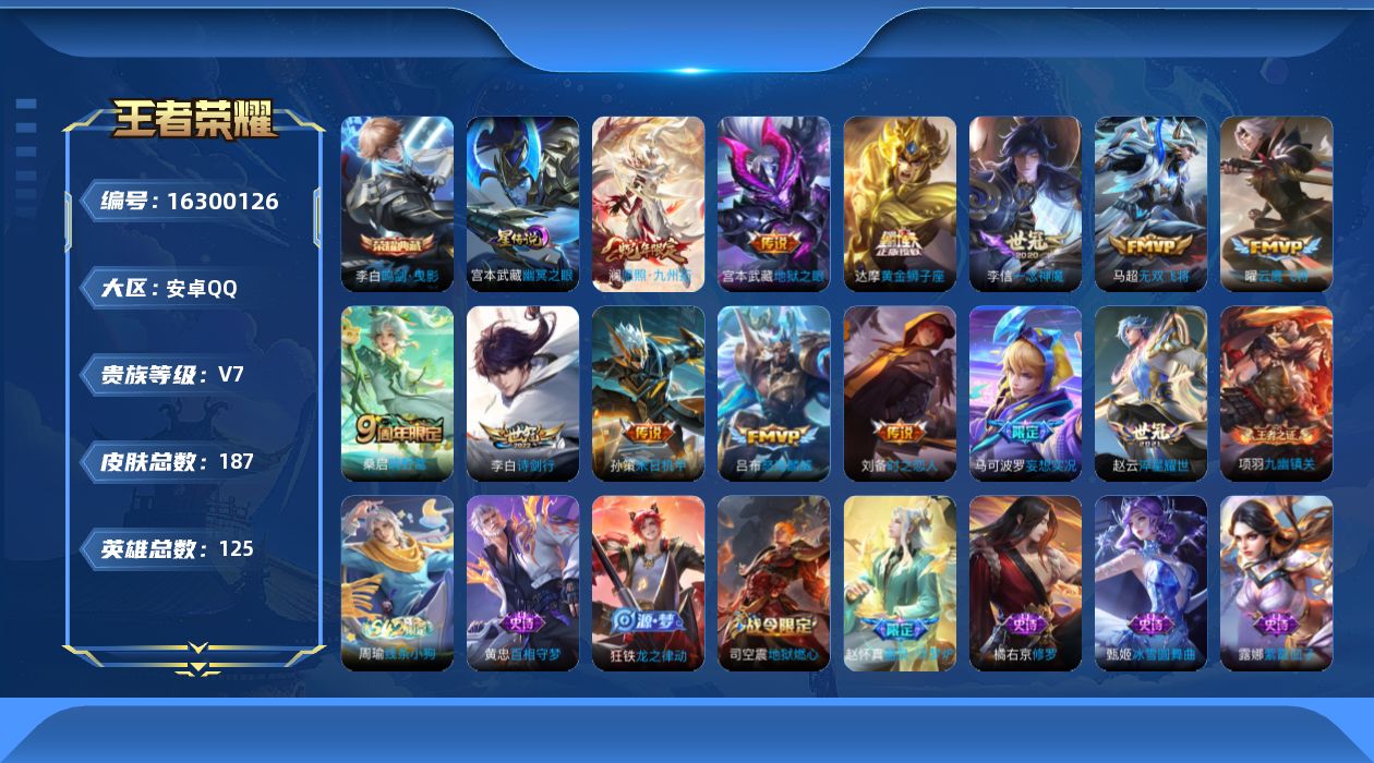 WZQM4107563王者荣耀账号详情图18