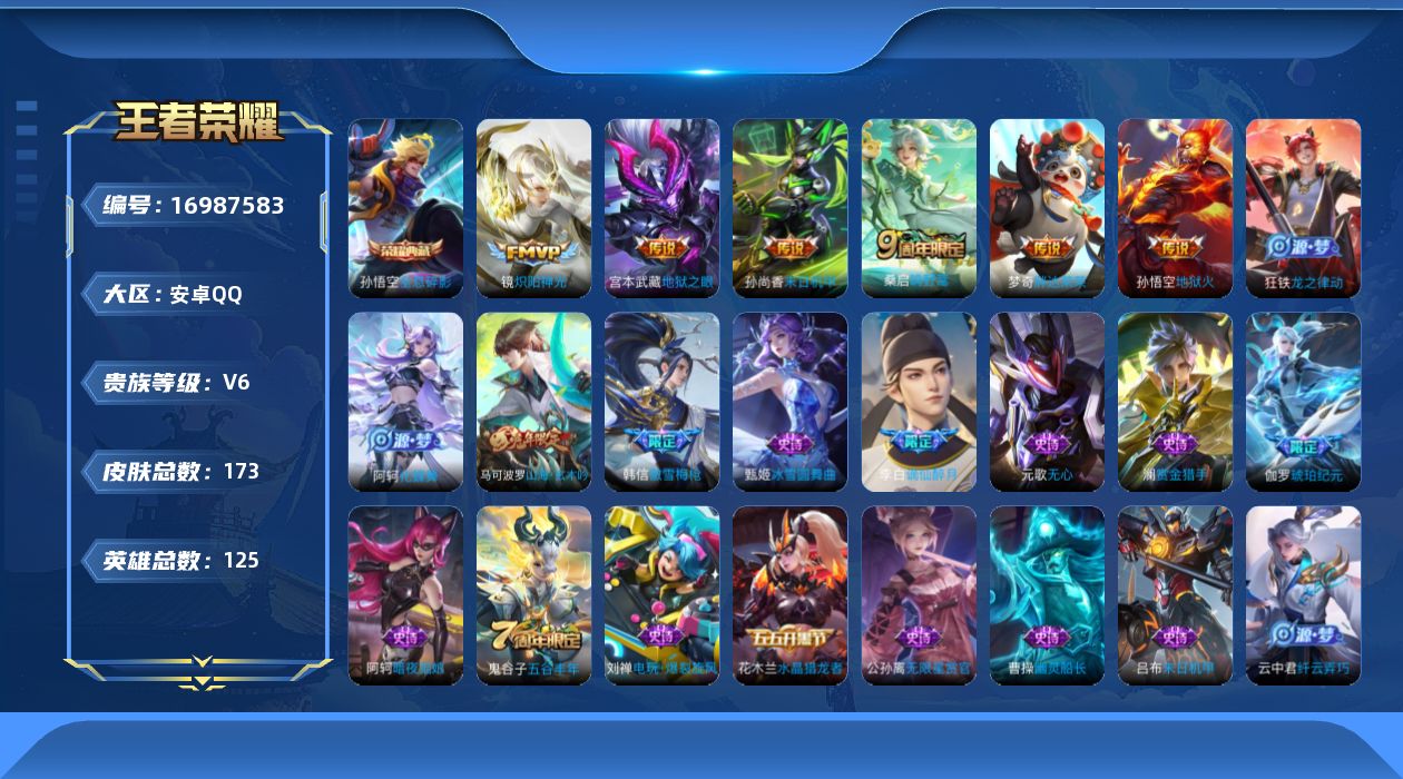 WZQM4172804王者荣耀账号详情图15 WZQM4172804王者荣耀账号详情图15