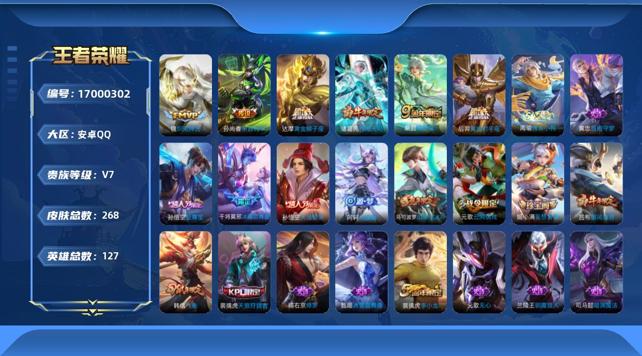 WZQM4173922王者荣耀账号详情图14