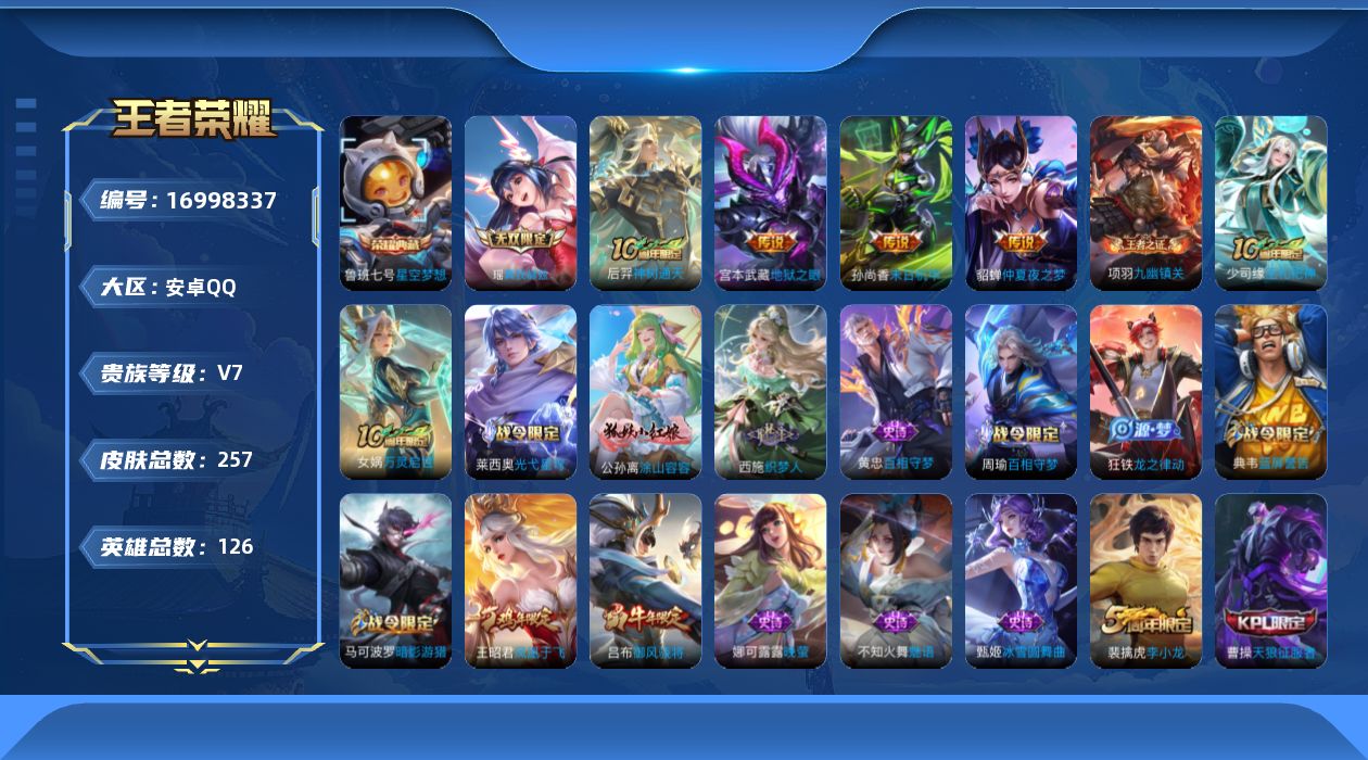 WZQM4173884王者荣耀账号详情图19 WZQM4173884王者荣耀账号详情图19