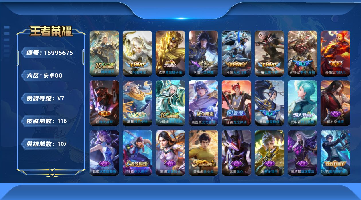 WZQM4173839王者荣耀账号详情图14