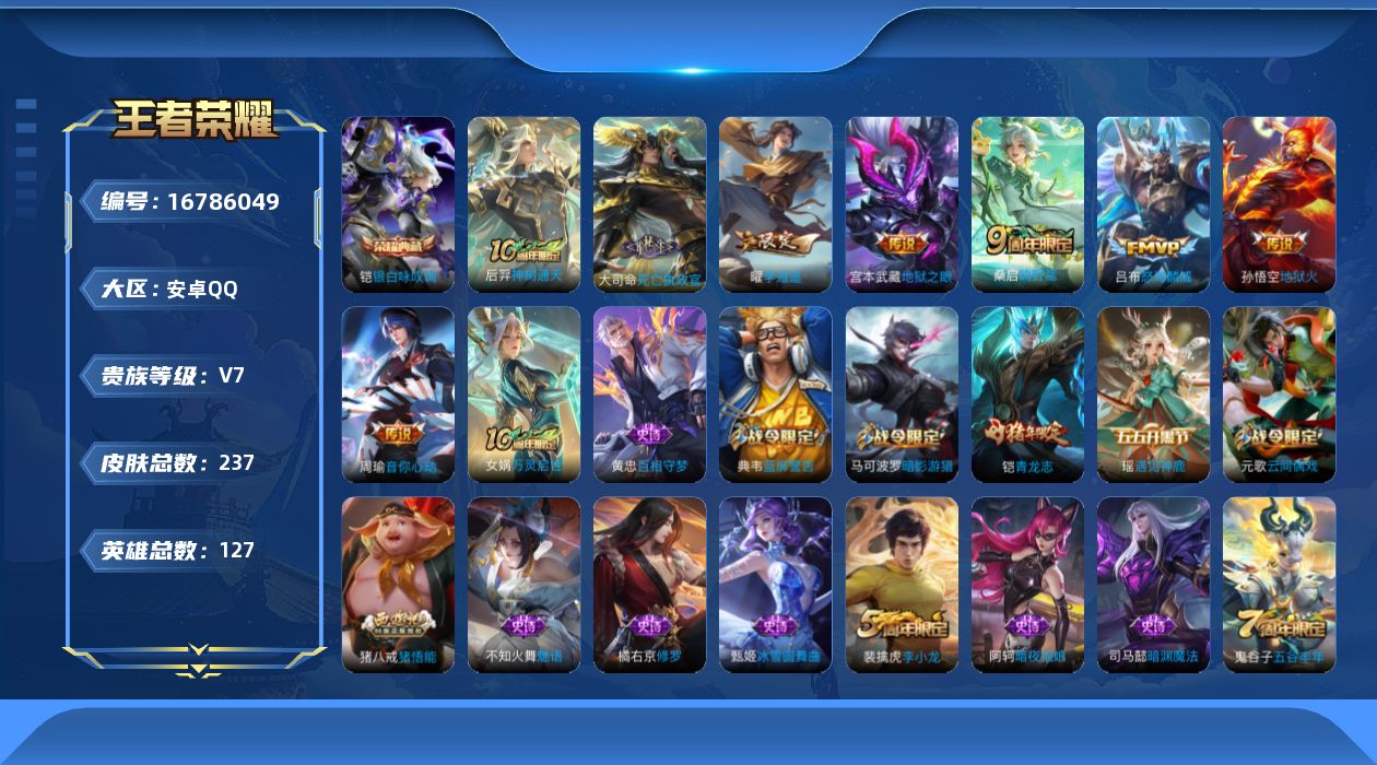 WZQM4169190王者荣耀账号详情图22
