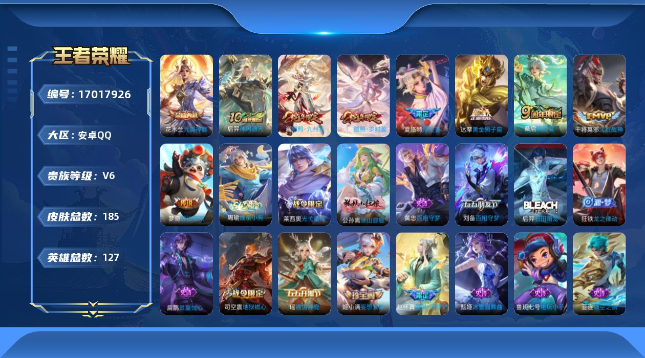 WZQM4174236王者荣耀账号详情图17