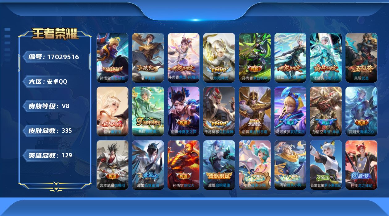 WZQM4174631王者荣耀账号详情图16