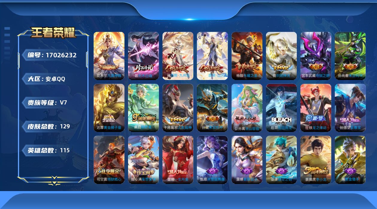 WZQM4174538王者荣耀账号详情图16