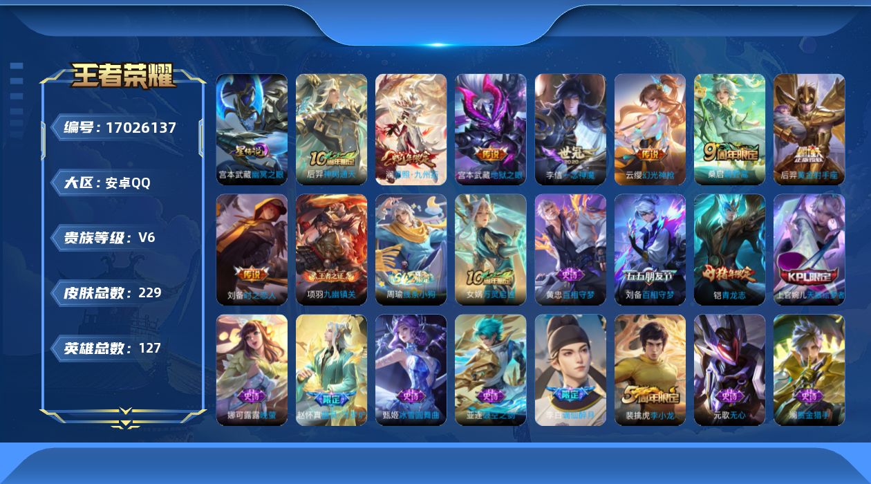 WZQM4174536王者荣耀账号详情图17 WZQM4174536王者荣耀账号详情图17