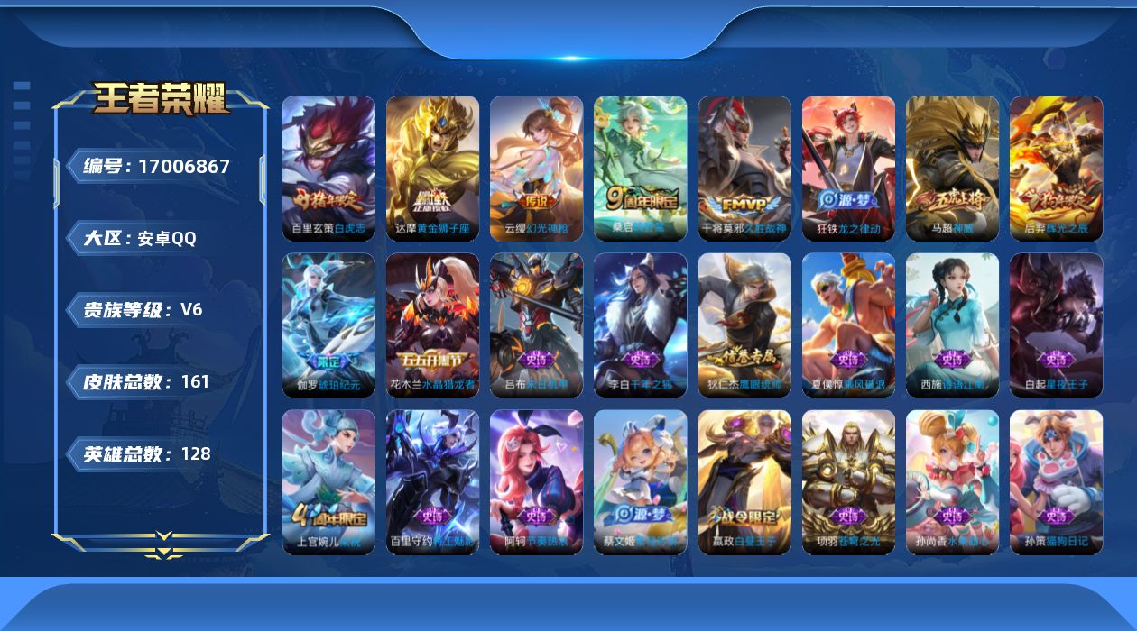 WZQM4174138王者荣耀账号详情图14