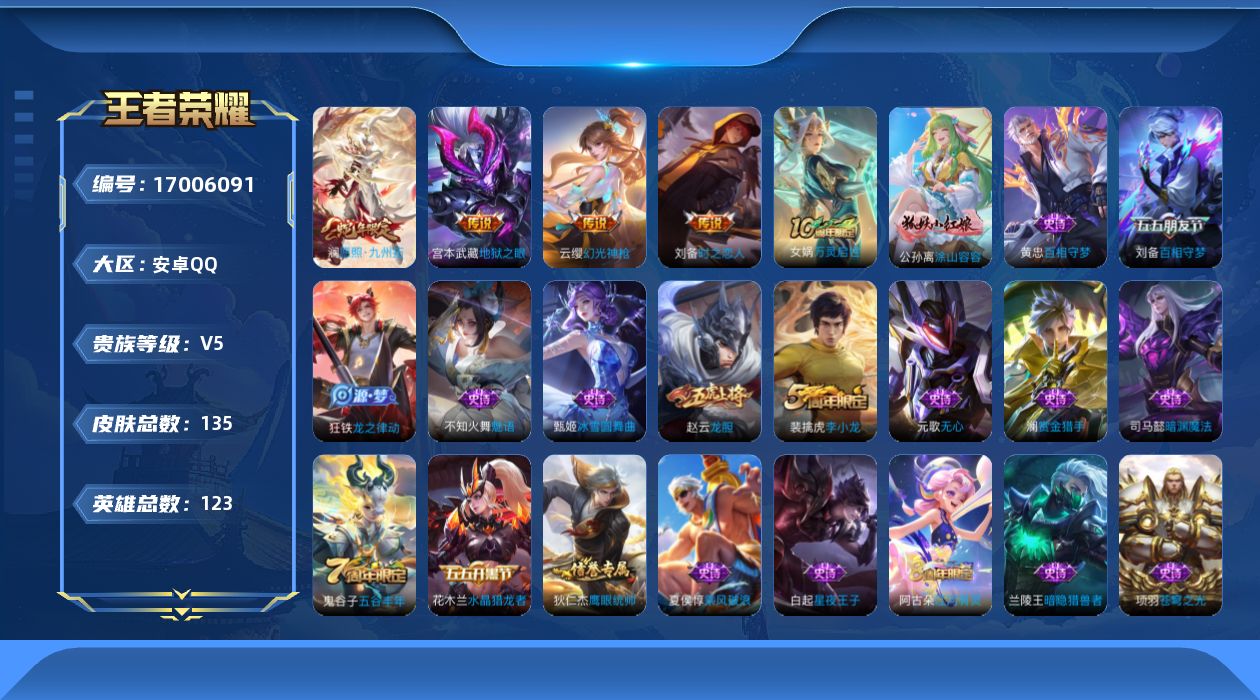 WZQM4174088王者荣耀账号详情图13