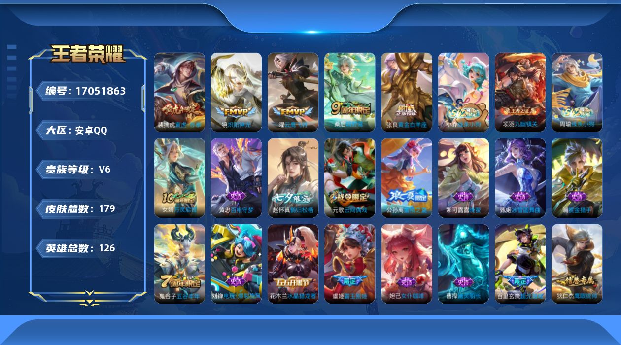 WZQM4176935王者荣耀账号详情图13