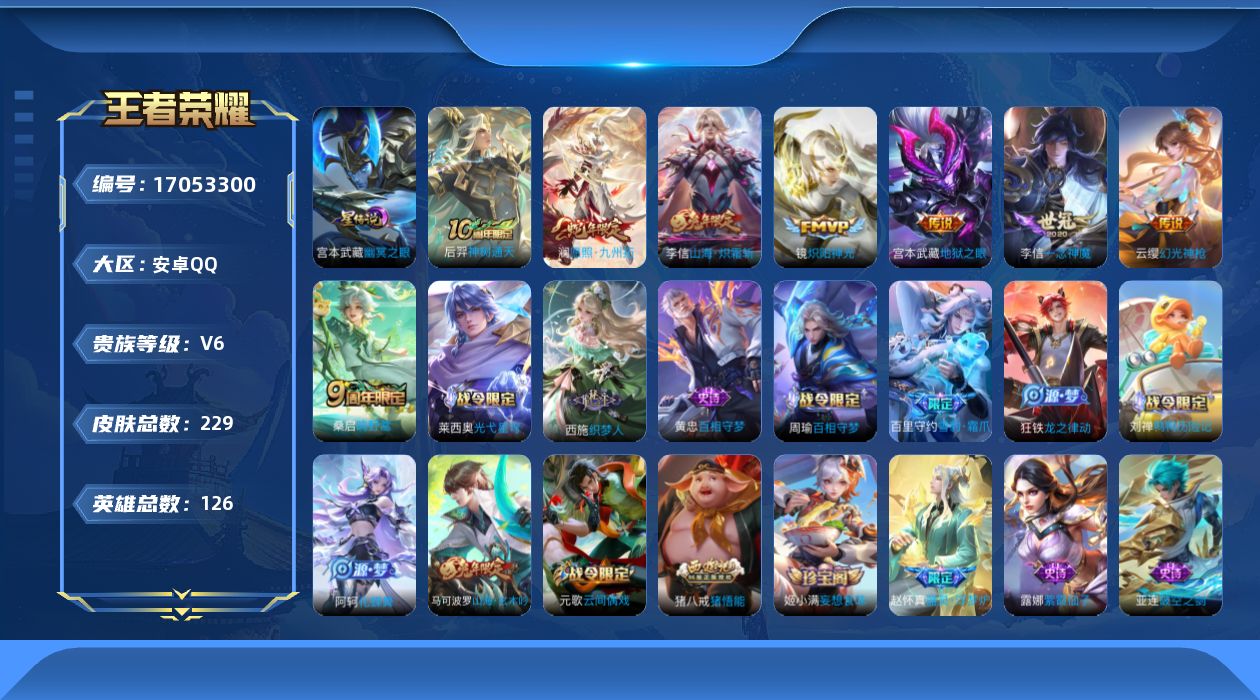 WZQM4177172王者荣耀账号详情图17 WZQM4177172王者荣耀账号详情图17