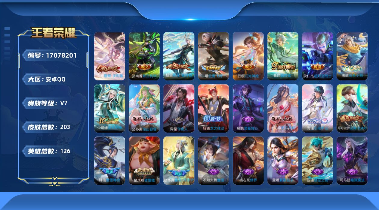 WZQM4179830王者荣耀账号详情图16