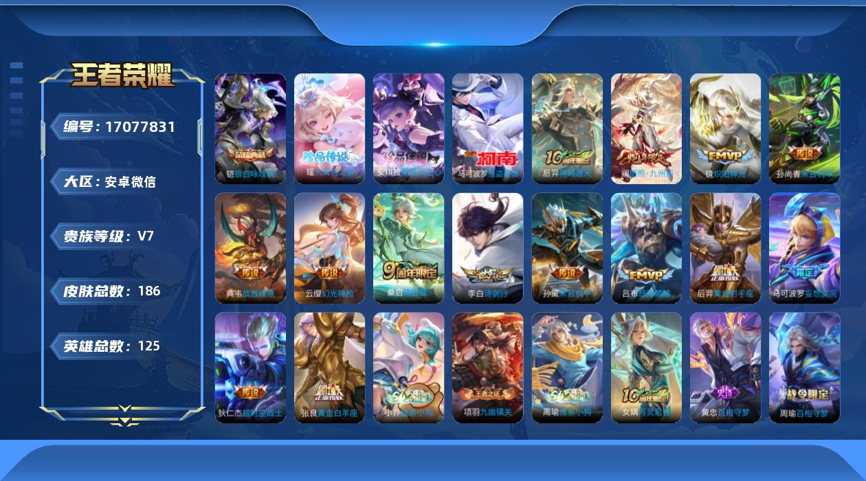 WZQM4179787王者荣耀账号详情图16