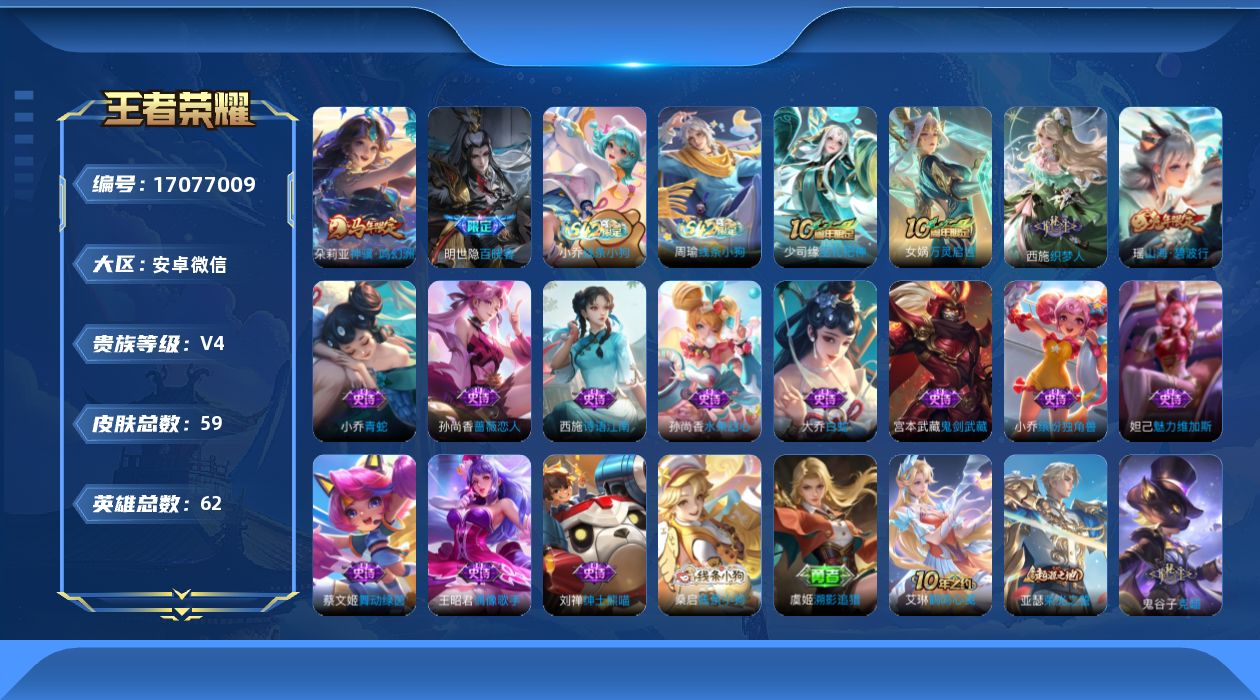 WZQM4179728王者荣耀账号详情图14