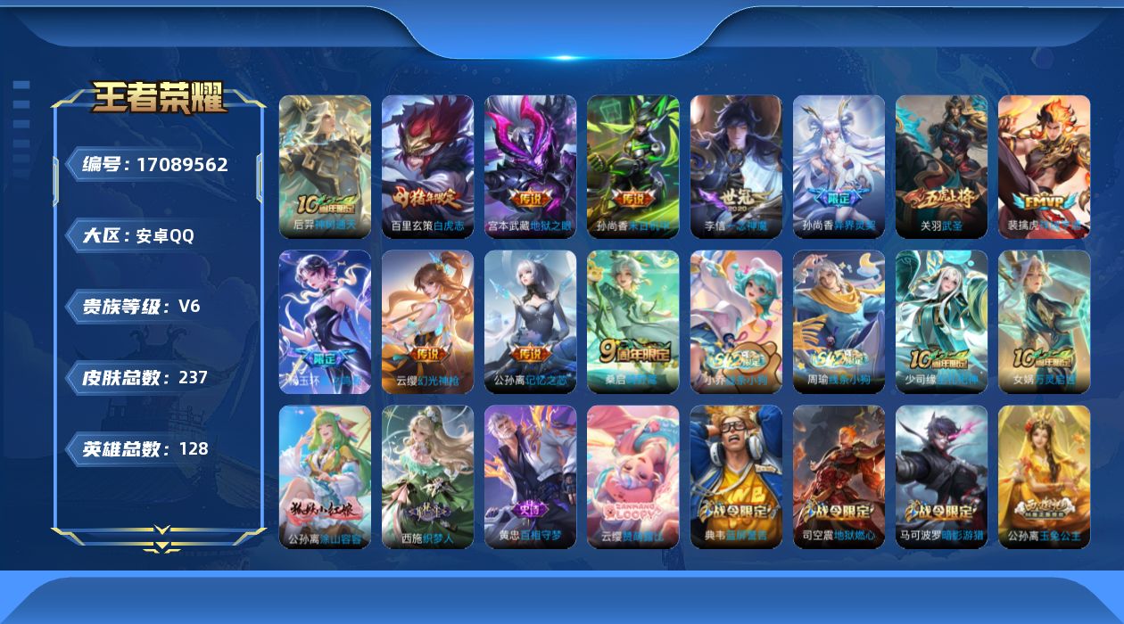 WZQM4190562王者荣耀账号详情图14