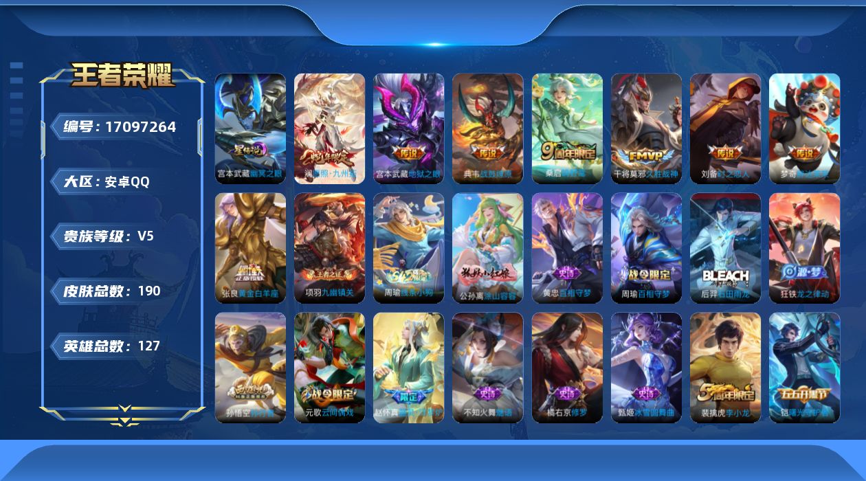 WZQM4181968王者荣耀账号详情图17