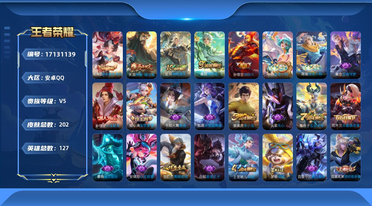 WZQM4186092王者荣耀账号详情图16