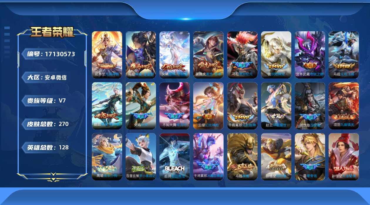 WZQM4185870王者荣耀账号详情图16