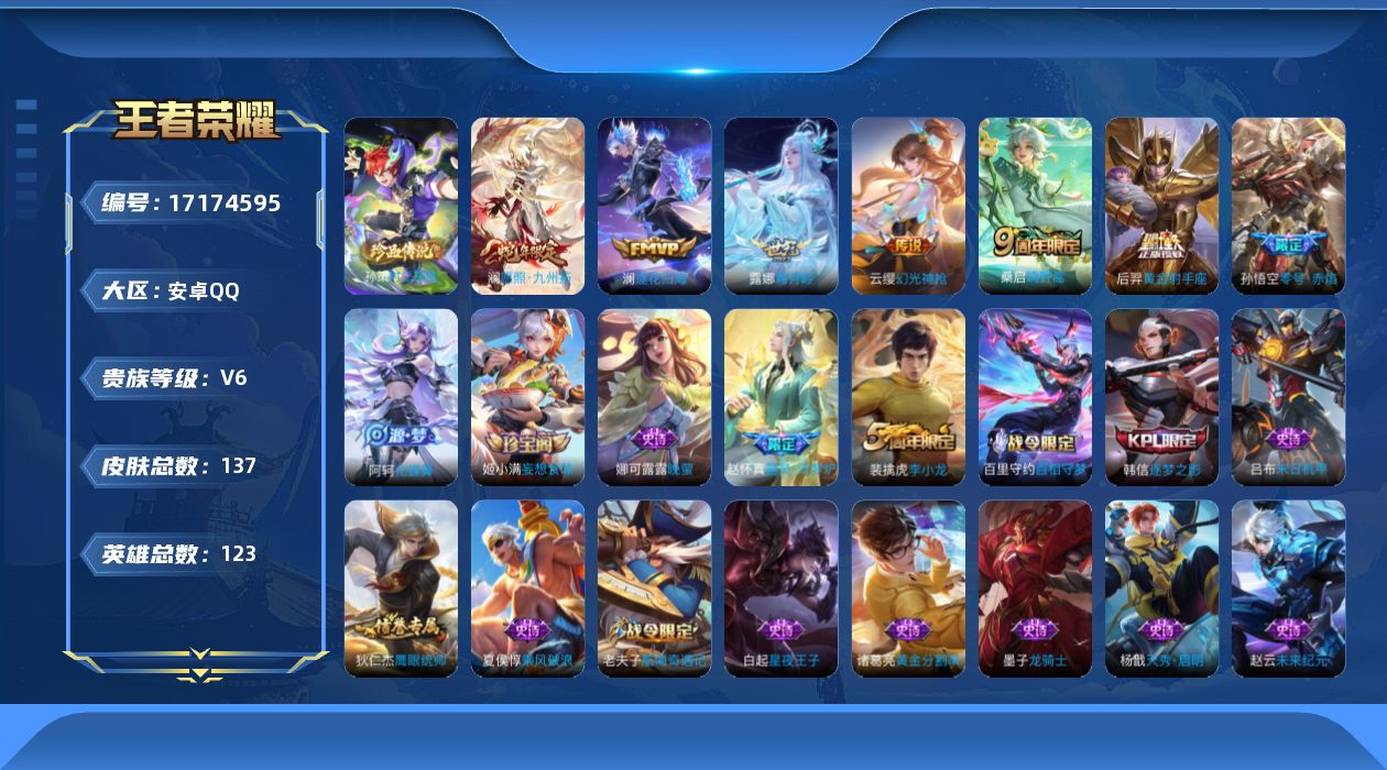 WZQM4191055王者荣耀账号详情图16