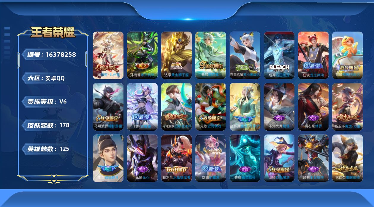 WZQM4113675王者荣耀账号详情图12