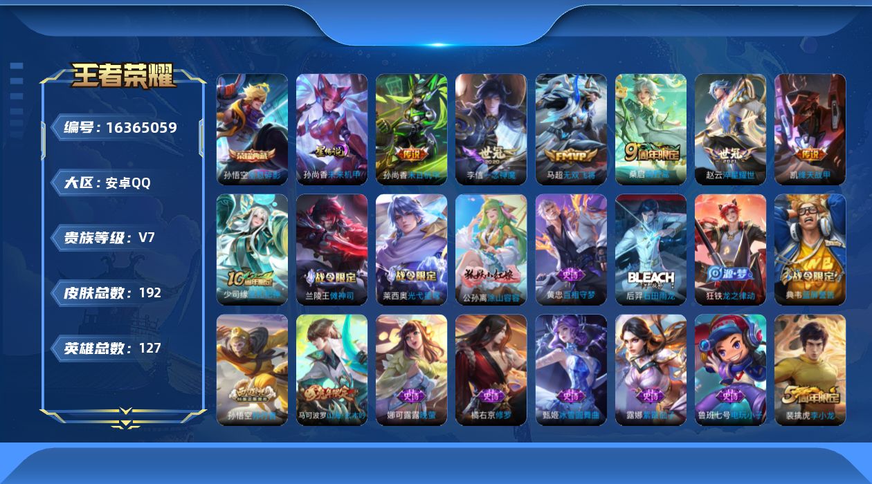 WZQM4113035王者荣耀账号详情图18