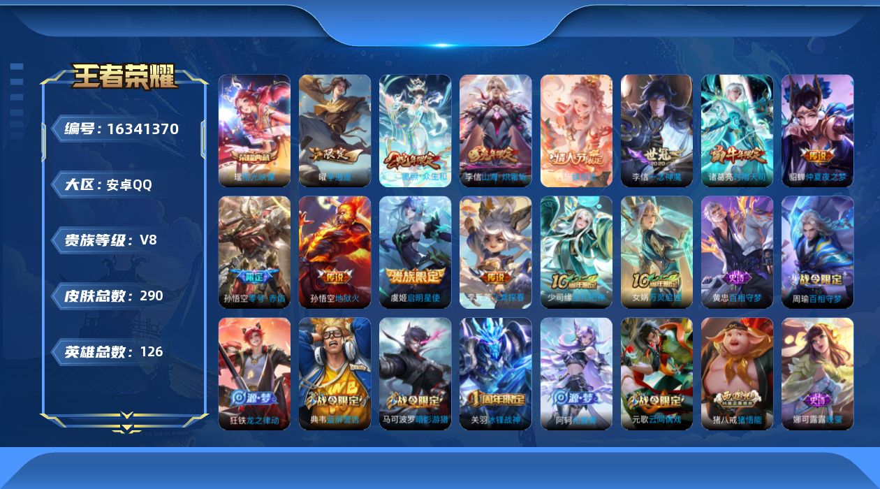 WZQM4110453王者荣耀账号详情图18