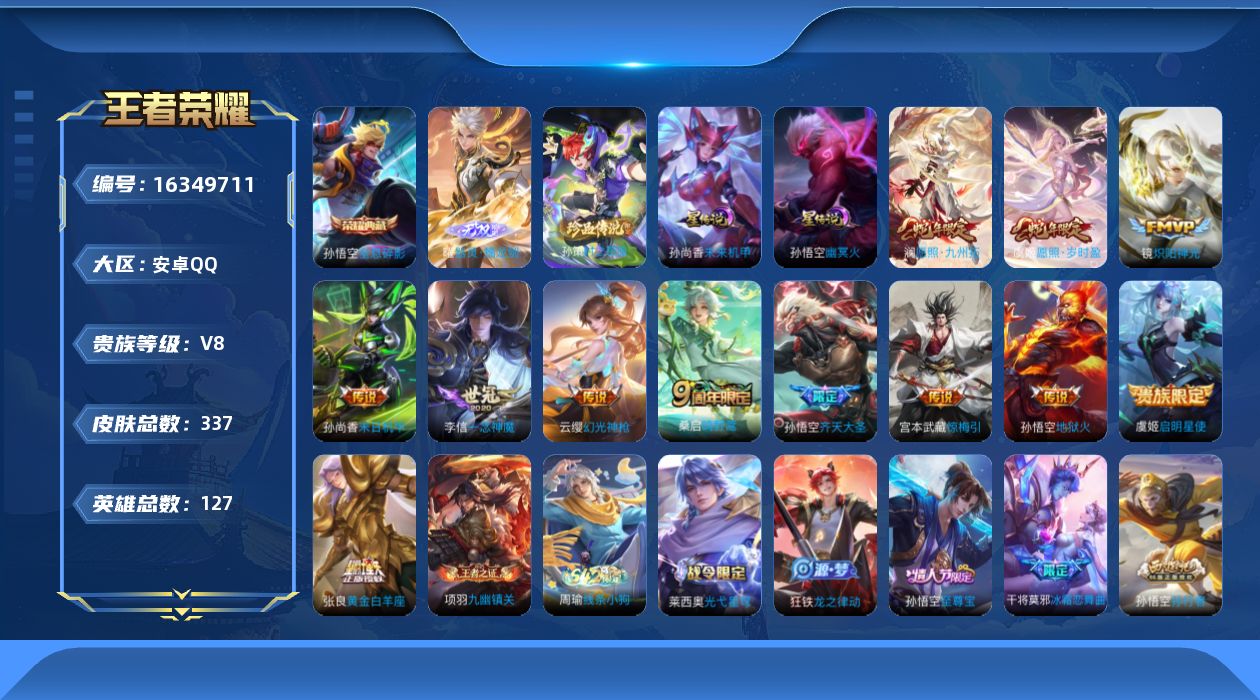 WZQM4111563王者荣耀账号详情图22