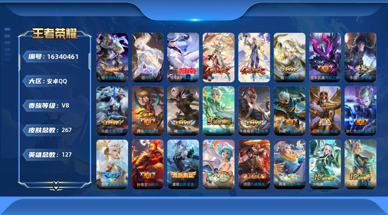 WZQM4110396王者荣耀账号详情图18