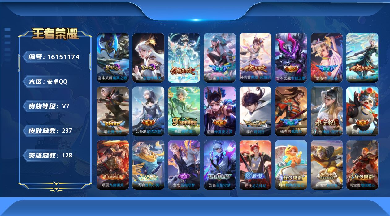 WZQM4110584王者荣耀账号详情图18