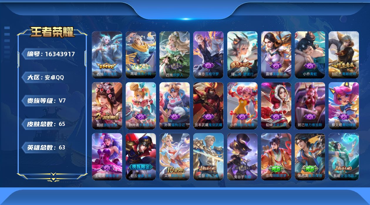 WZQM4111084王者荣耀账号详情图13