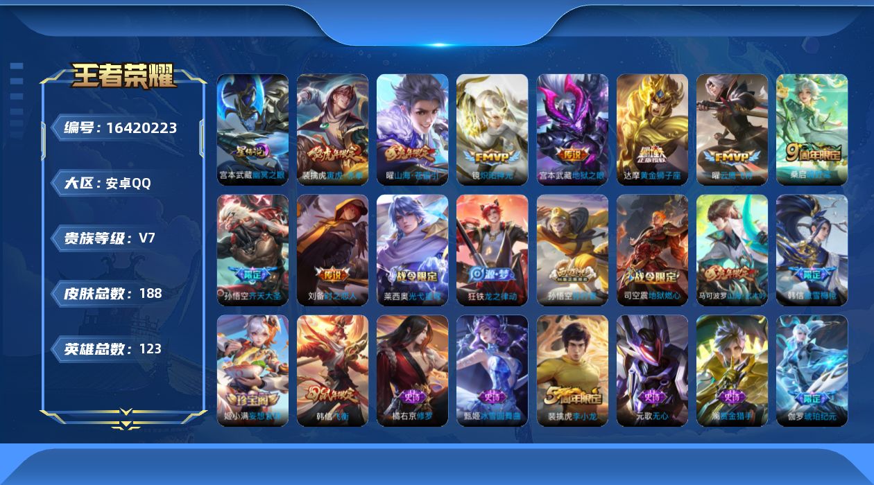 WZQM4117900王者荣耀账号详情图17