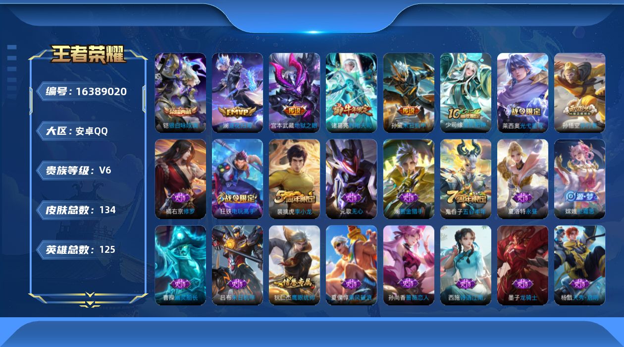 WZQM4115559王者荣耀账号详情图14