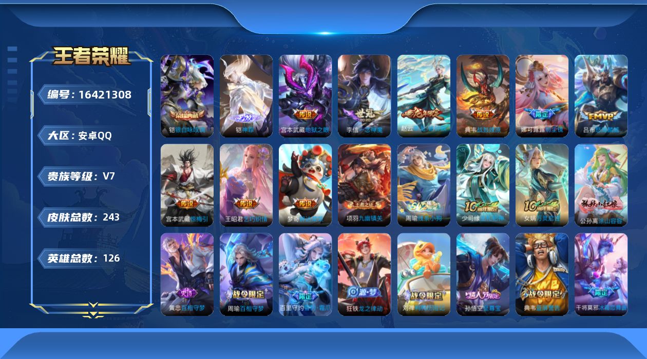 WZQM4118015王者荣耀账号详情图14