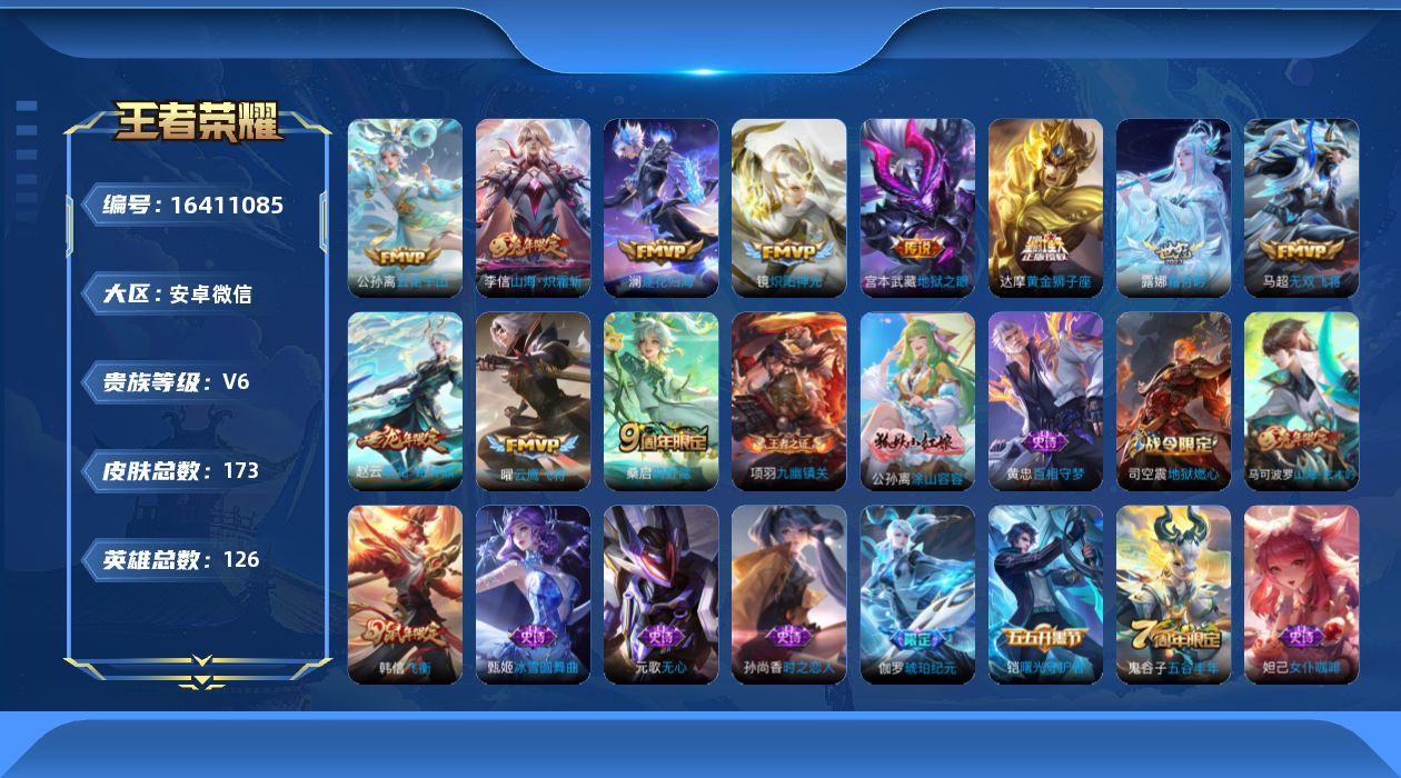 WZQM4117347王者荣耀账号详情图14