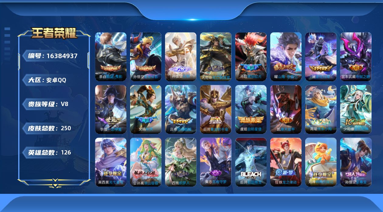 WZQM4114435王者荣耀账号详情图17