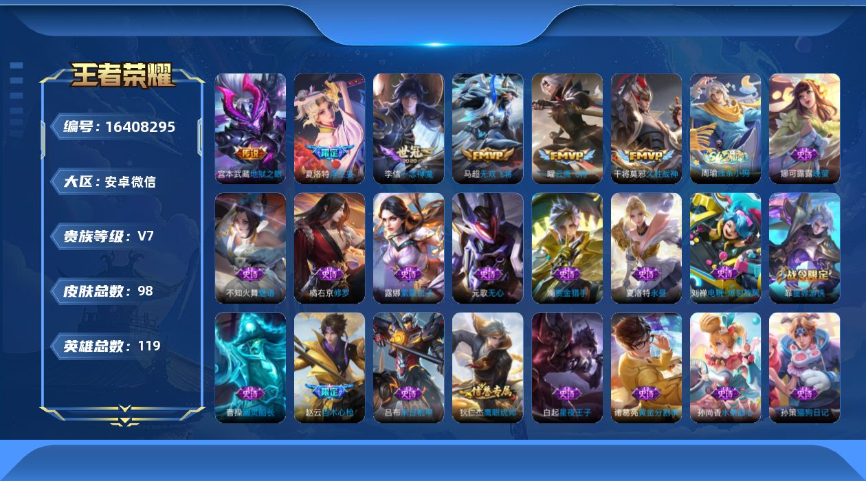 WZQM4117183王者荣耀账号详情图14