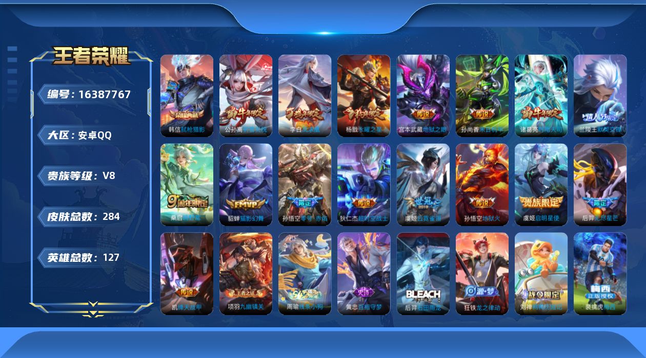 WZQM4115353王者荣耀账号详情图16