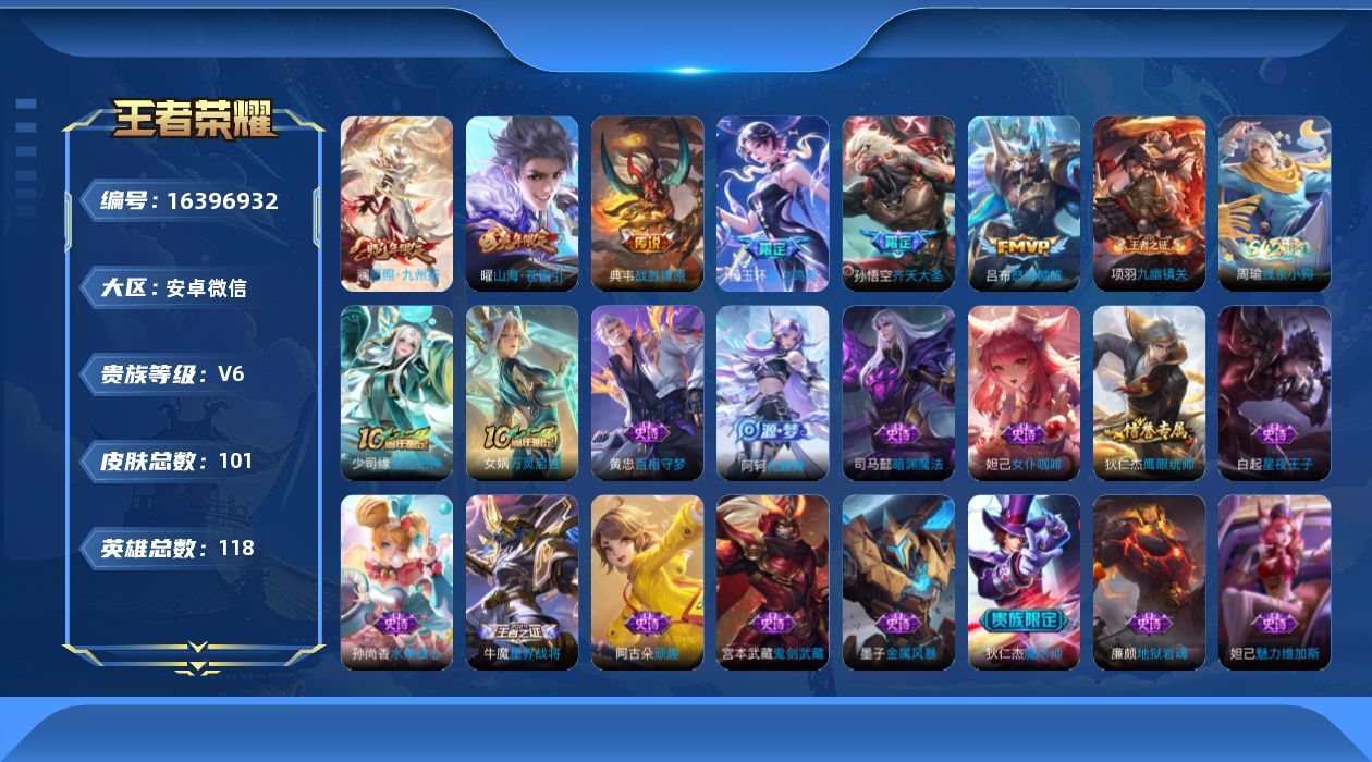 WZQM4116564王者荣耀账号详情图14
