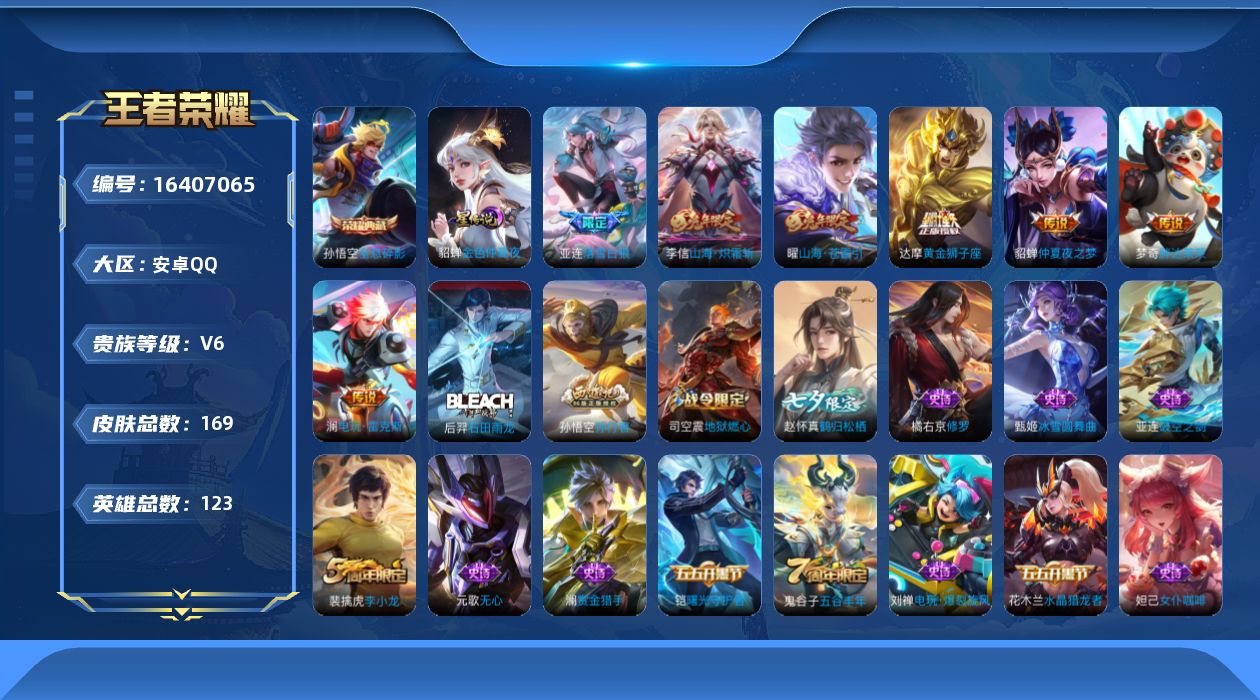 WZQM4117135王者荣耀账号详情图18