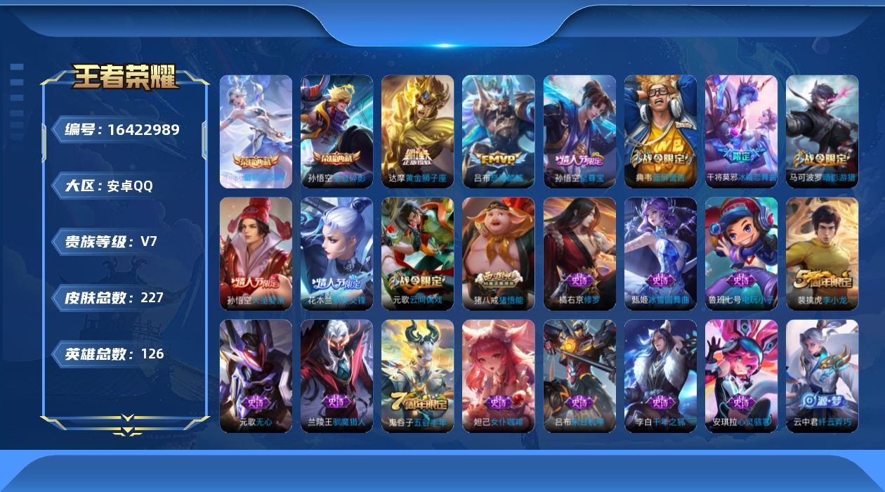 WZQM4118234王者荣耀账号详情图13