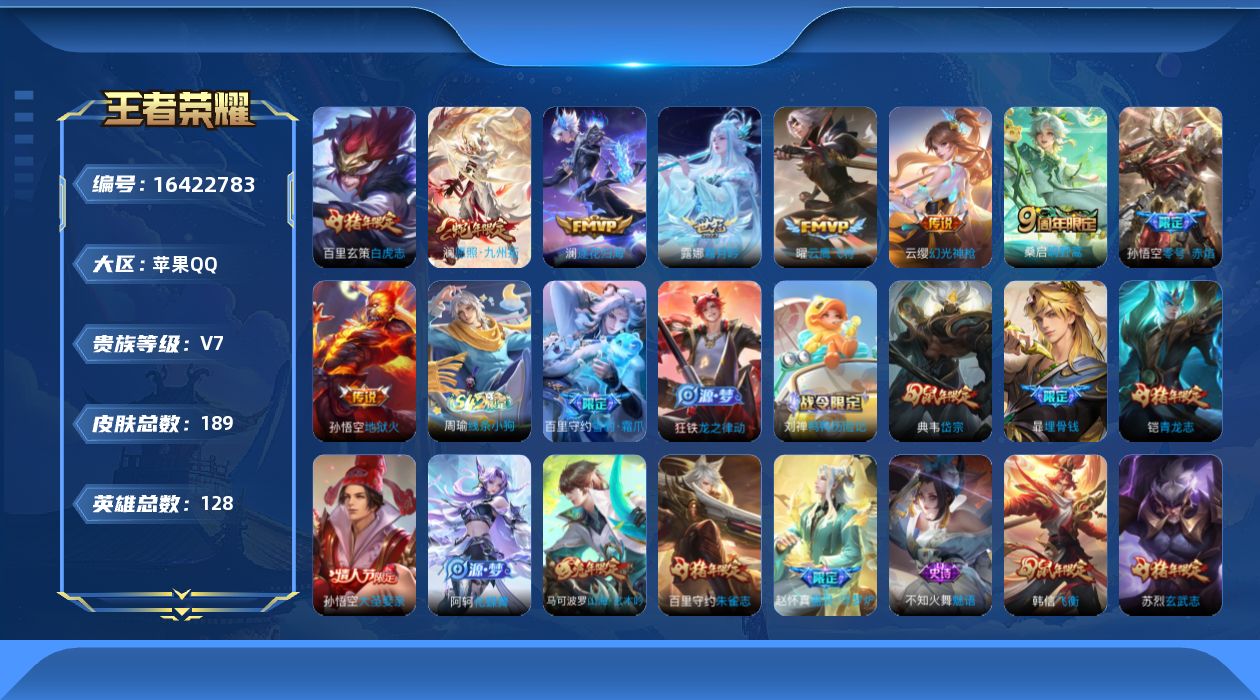 WZQM4118206王者荣耀账号详情图14