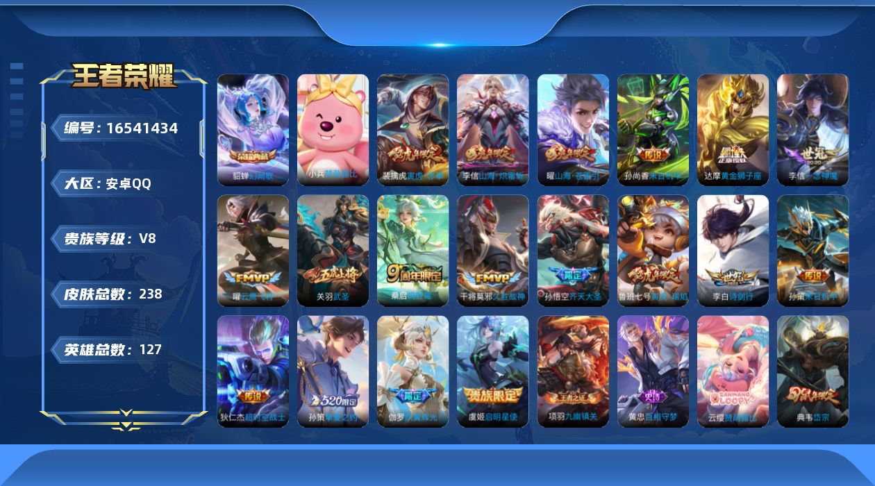 WZQM4131453王者荣耀账号详情图17