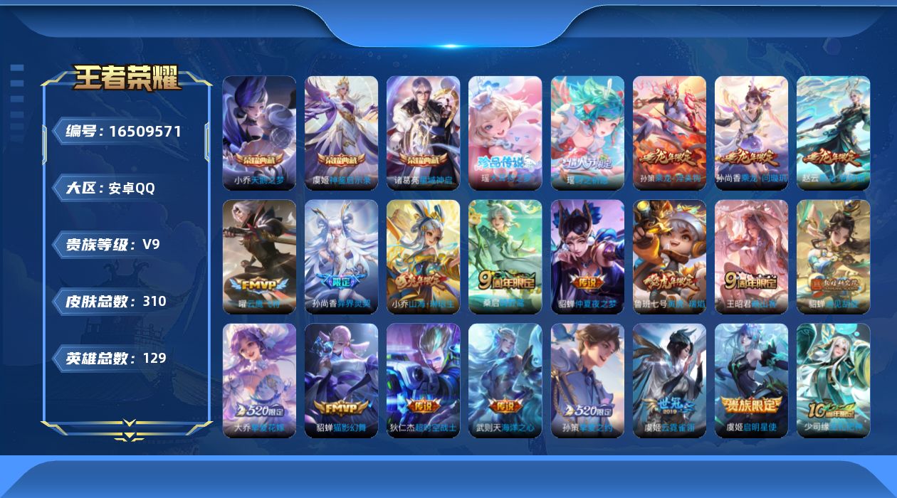 WZQM4127354王者荣耀账号详情图21