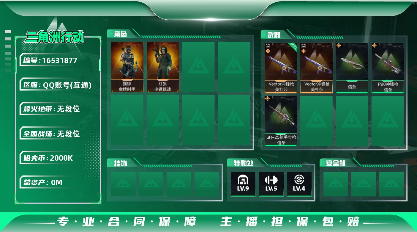 SJZQM437151三角洲行动账号详情图3