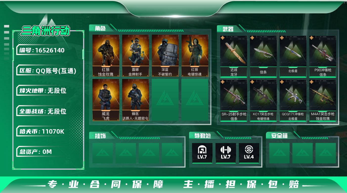 SJZQM436304三角洲行动账号详情图3