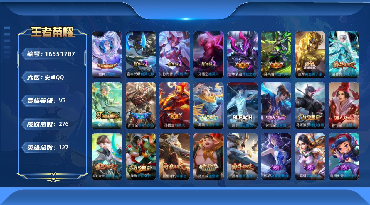 WZQM4133259王者荣耀账号详情图18