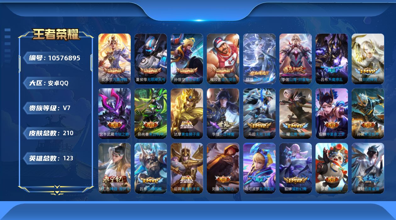 WZQM4135590王者荣耀账号详情图25