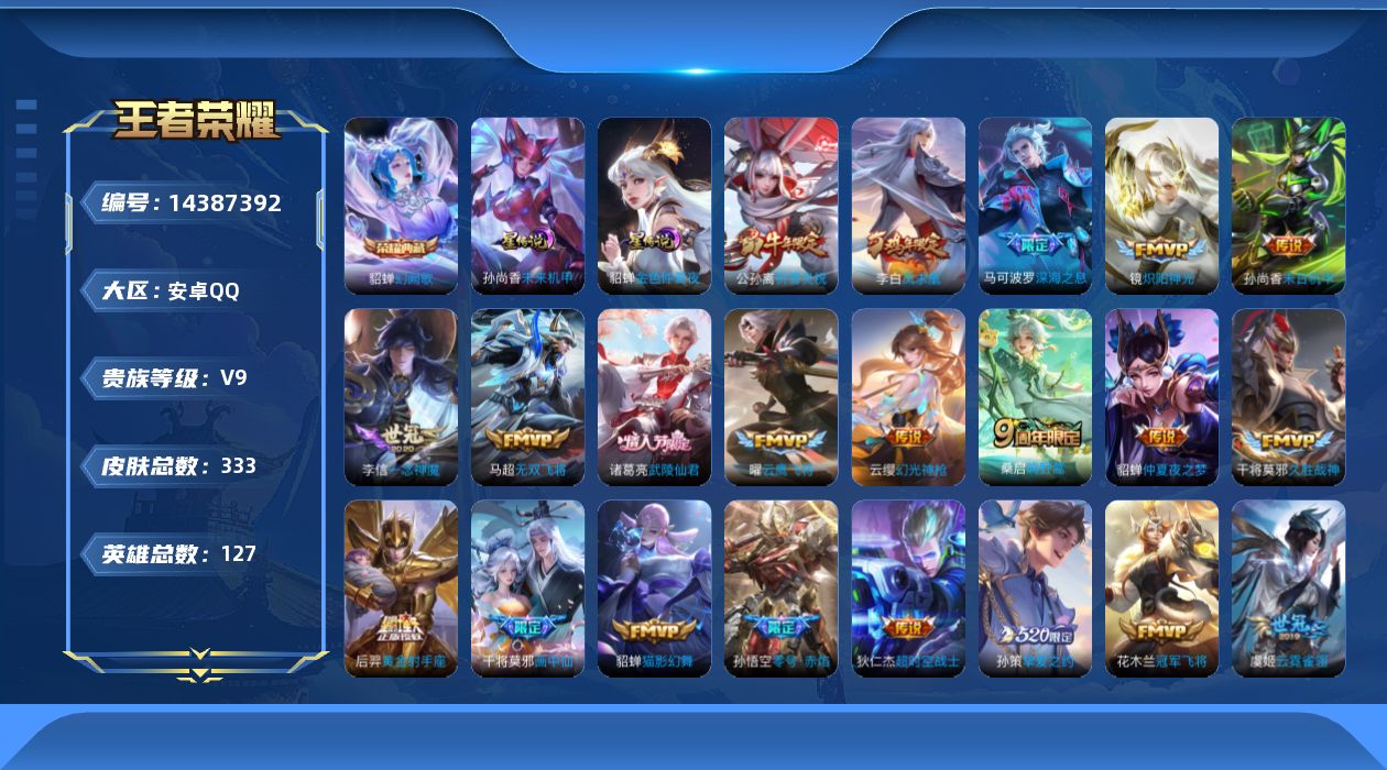 WZQM4136069王者荣耀账号详情图29