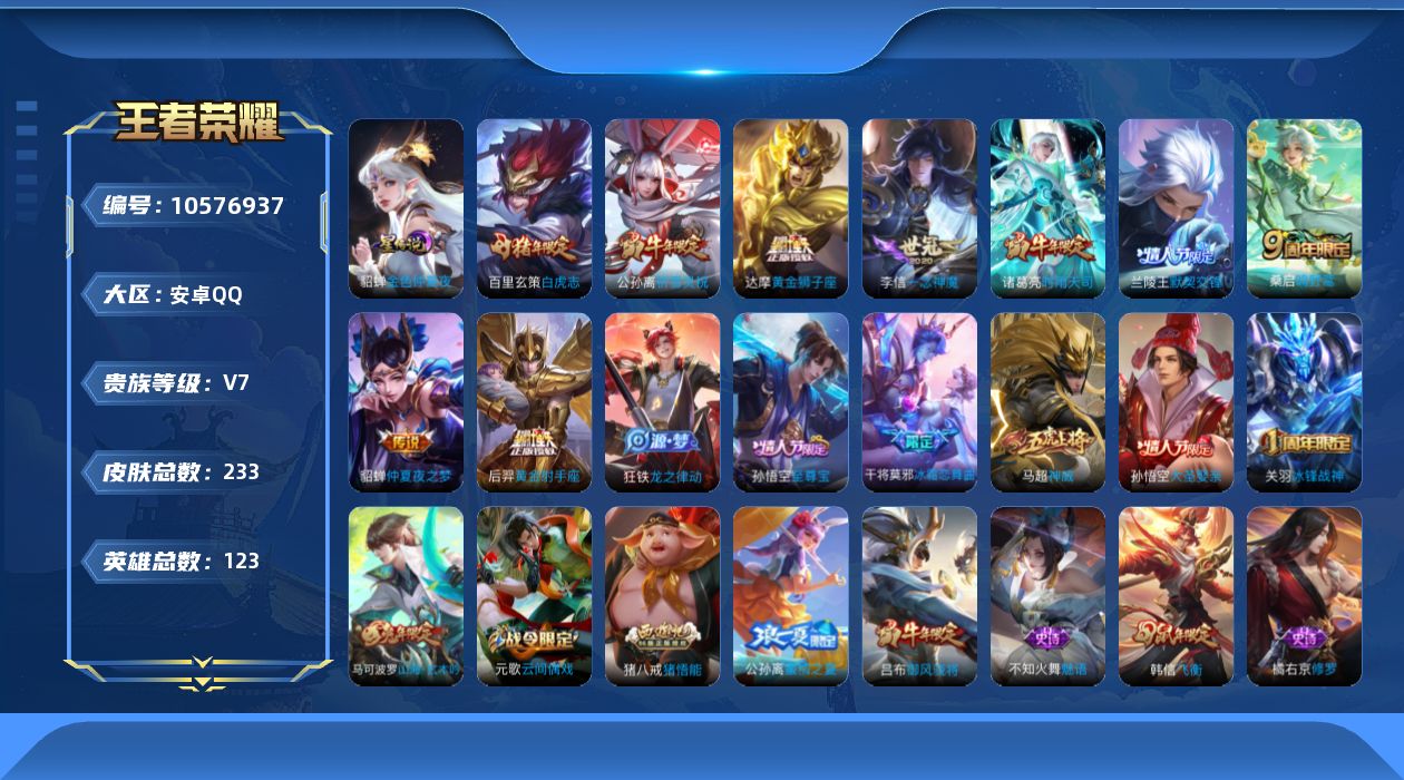 WZCMW4135615王者荣耀账号详情图21